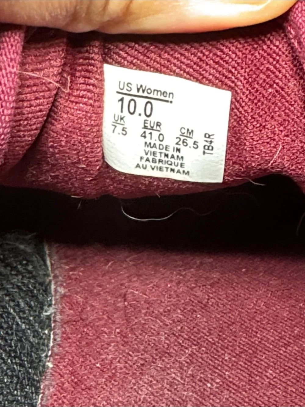Vans Low-Top Canvas Sneakers in Burgundy and Light Gray